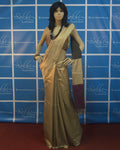 BGP-462 - Beige & Multi Pure Tussar Silk Saree