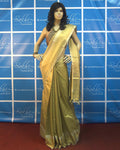 BGP-554 - Beige & Multi Pure Tussar Silk Saree