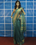 BGP-816 - Green & Gold Pure Tussar Silk Saree