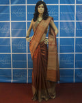 BGP-839 - Mustard & Beige Pure Tussar Silk Saree