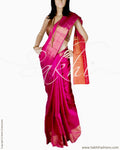 BGQ-12892 - Pink & Gold Raw Silk Saree