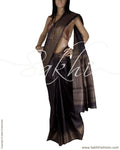 BGQ-12928 - Grey & Multi Pure Tussar Silk Saree