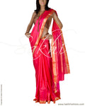 BGQ-12967 - Pink Pure Tussar Silk Saree