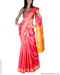 BGQ-13051 - Peach Raw Silk Saree