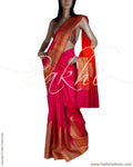 BGQ-13101 - Pink & Gold Pure Matka Silk Saree
