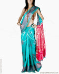 BGQ-13147 - Green & Grey Pure Tussar Silk Saree
