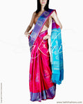 BGQ-13150 - Pink & Purple Pure Tussar Silk Saree