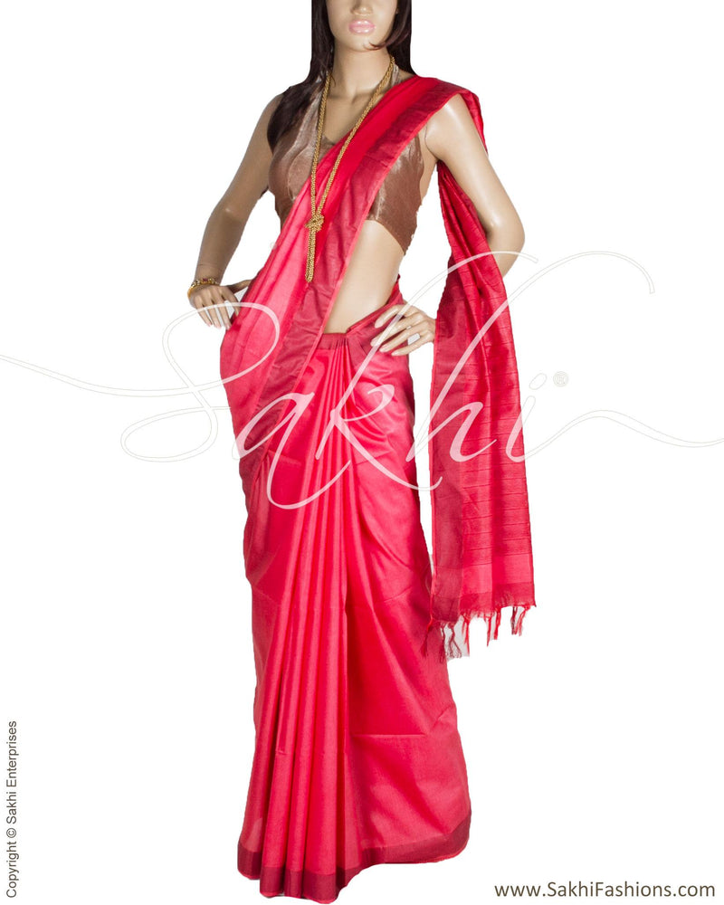 BGQ-1444 - Pink Blended Tussar  Saree