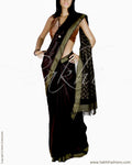 BGQ-1474 - Black Synthetic Tussar Silk Saree
