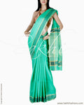 BGQ-1501 - Blue Pure Tussar Silk Saree