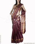 BGQ-1623 - Maroon & Gold Pure Tussar Silk Saree