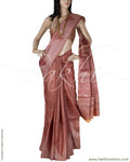 BGQ-1637 - Brown & Beige Pure Tussar Silk Saree