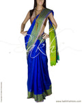 BGQ-1670 - Blue & Multi Pure Silk Saree