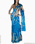 BGQ-1756 - Green & Silver Pure Tussar Silk Saree