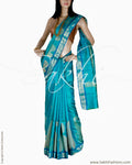 BGQ-1759 - Blue & Gold Pure Tussar Silk Saree
