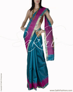 BGQ-1777 - Grey Pure Tussar Silk Saree