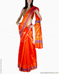 BGQ-1809 - Red & Multi Pure Tussar Silk Saree