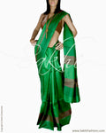 BGQ-1811 - Green & Brown Pure Tussar Silk Saree