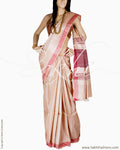 BGQ-1832 - Beige Pure Tussar Silk Saree