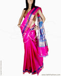 BGQ-18331 - Pink & Multi Pure Tussar Silk Saree