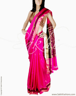 BGQ-18405 - Pink & Multi Dupion Silk Saree
