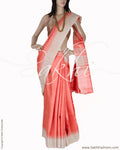 BGQ-1849 - Peach & Beige Pure Tussar Silk Saree