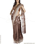 BGQ-1850 - Grey Pure Tussar Silk Saree