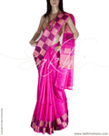 BGQ-1869 - Pink & Multi Pure Tussar Silk Saree