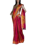 BGQ-307 - Pink & Multi Silk & Cotton Saree