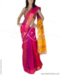 BGQ-308 - Pink & Multi Silk & Cotton Saree