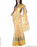 BGQ-3393 - Yellow & Multi Pure Kota Cotton Saree