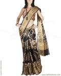 BGQ-3447 - Black & Gold Pure Kota Cotton Saree