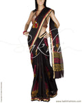 BGQ-3705 - Black & Multi Pure Kota Cotton Saree