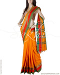 BGQ-3906 - Mustard & Multi Pure Cotton Saree