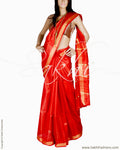BGQ-6034 - Orange & Gold Pure Tussar Silk Saree