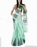 BGQ-6068 - Green & Grey Pure Tussar Silk Saree