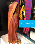 BGR-1809 - Pink & Gold Tissue Saree
