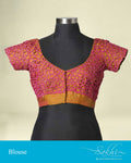 BL-0002K Pink Cut Work Blouse