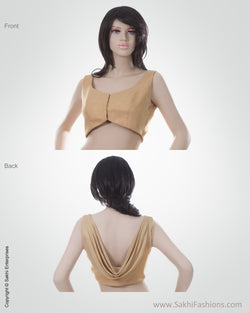 BL-0031 Gold & Beige Georgette Silk Blouse