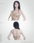BL-0036 Beige & Gold Tussar Silk Blouse