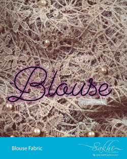 BL-22193 - Beige &  Synthetic Net Blouse Fabric