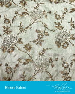 BL-90821 - Beige &  Blended Silk Blouse Fabric