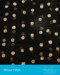 BL-N37697 - Black pure Banaras Net Blouse Fabric