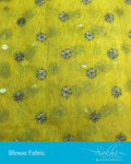 BL-P17555 - Yellow &  Pure Banaras Net Blouse Fabric