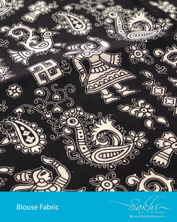 BL-R21679 - Black pure Silk Blouse Fabric