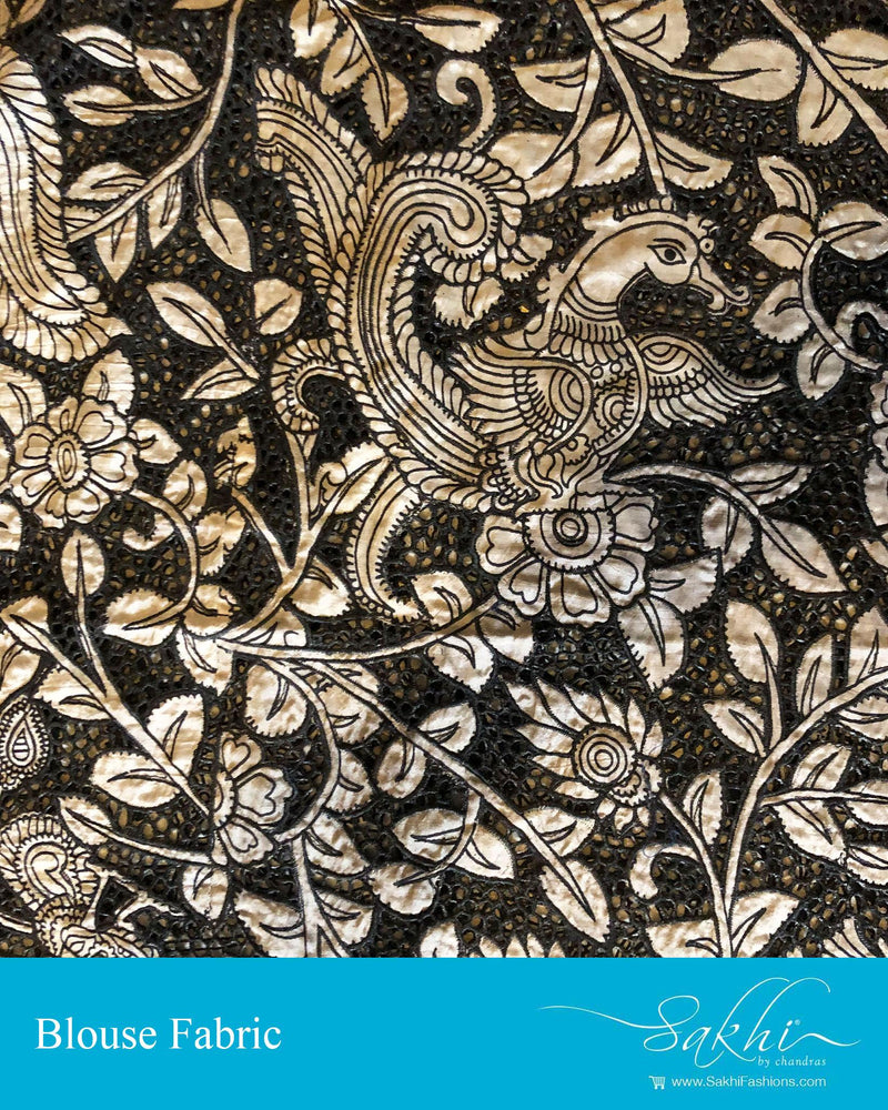 BL-S10205 - Black pure Silk blouse fabric