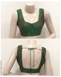 BL-S122708 Green Silk Blouse
