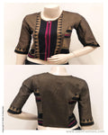 BL-S15022 - Grey &  Cotton Blouse