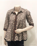 BL-S15282 - Grey Cotton Blouse