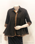 BL-S15283 - Black Cotton Blouse